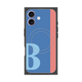 プレミアムスクエアケース with MagSafe［ オリジナル - initial color line - B blue ］