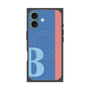 プレミアムスクエアケース with MagSafe［ オリジナル - initial color line - B blue ］