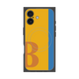 プレミアムスクエアケース with MagSafe［ オリジナル - initial color line - B orange ］