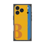 プレミアムスクエアケース with MagSafe［ オリジナル - initial color line - B orange ］