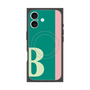 プレミアムスクエアケース with MagSafe［ オリジナル - initial color line - B green ］