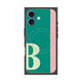 プレミアムスクエアケース with MagSafe［ オリジナル - initial color line - B green ］