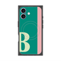 プレミアムスクエアケース with MagSafe［ オリジナル - initial color line - B green ］