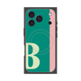 プレミアムスクエアケース with MagSafe［ オリジナル - initial color line - B green ］