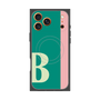 プレミアムスクエアケース with MagSafe［ オリジナル - initial color line - B green ］