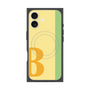 プレミアムスクエアケース with MagSafe［ オリジナル - initial color line - B yellow ］