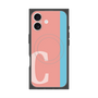 プレミアムスクエアケース with MagSafe［ オリジナル - initial color line - C pink ］