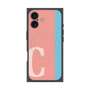 プレミアムスクエアケース with MagSafe［ オリジナル - initial color line - C pink ］