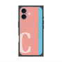 プレミアムスクエアケース with MagSafe［ オリジナル - initial color line - C pink ］