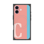プレミアムスクエアケース with MagSafe［ オリジナル - initial color line - C pink ］