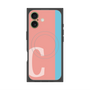 プレミアムスクエアケース with MagSafe［ オリジナル - initial color line - C pink ］