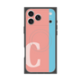 プレミアムスクエアケース with MagSafe［ オリジナル - initial color line - C pink ］