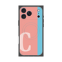 プレミアムスクエアケース with MagSafe［ オリジナル - initial color line - C pink ］