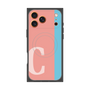 プレミアムスクエアケース with MagSafe［ オリジナル - initial color line - C pink ］