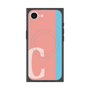 プレミアムスクエアケース with MagSafe［ オリジナル - initial color line - C pink ］