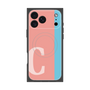 プレミアムスクエアケース with MagSafe［ オリジナル - initial color line - C pink ］
