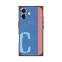 プレミアムスクエアケース with MagSafe［ オリジナル - initial color line - C blue ］