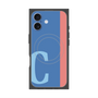 プレミアムスクエアケース with MagSafe［ オリジナル - initial color line - C blue ］