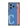 プレミアムスクエアケース with MagSafe［ オリジナル - initial color line - C blue ］