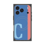 プレミアムスクエアケース with MagSafe［ オリジナル - initial color line - C blue ］