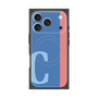 プレミアムスクエアケース with MagSafe［ オリジナル - initial color line - C blue ］