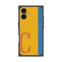 プレミアムスクエアケース with MagSafe［ オリジナル - initial color line - C orange ］