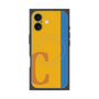 プレミアムスクエアケース with MagSafe［ オリジナル - initial color line - C orange ］