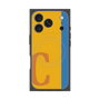 プレミアムスクエアケース with MagSafe［ オリジナル - initial color line - C orange ］