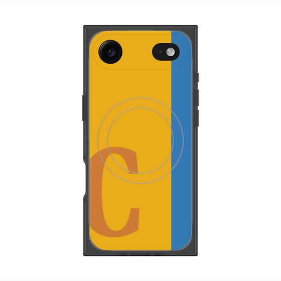 プレミアムスクエアケース with MagSafe［ オリジナル - initial color line - C orange ］