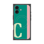プレミアムスクエアケース with MagSafe［ オリジナル - initial color line - C green ］