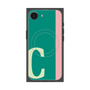 プレミアムスクエアケース with MagSafe［ オリジナル - initial color line - C green ］