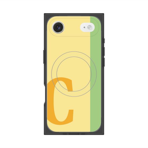 プレミアムスクエアケース with MagSafe［ オリジナル - initial color line - C yellow ］