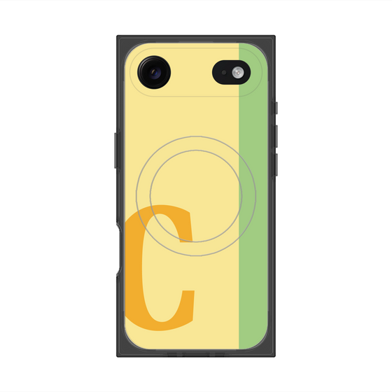 プレミアムスクエアケース with MagSafe［ オリジナル - initial color line - C yellow ］