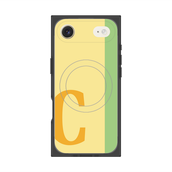 プレミアムスクエアケース with MagSafe［ オリジナル - initial color line - C yellow ］