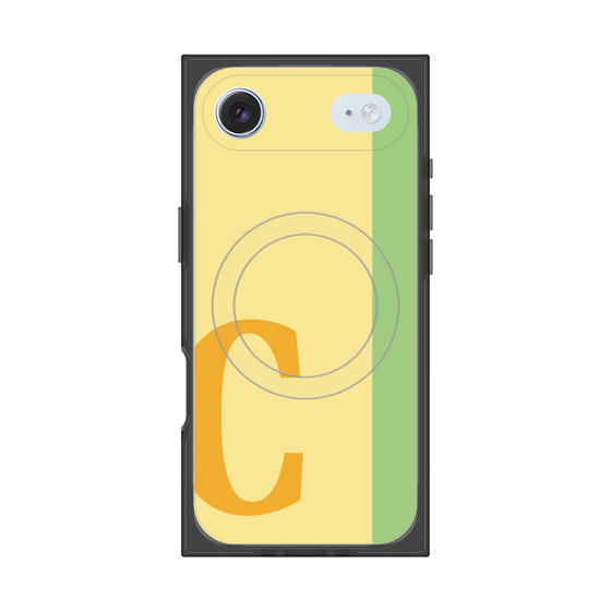 プレミアムスクエアケース with MagSafe［ オリジナル - initial color line - C yellow ］