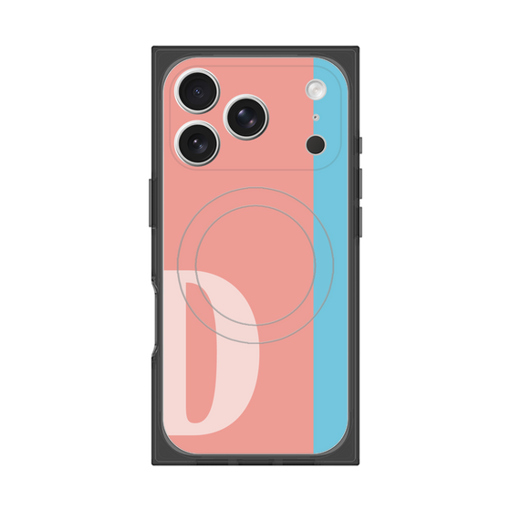 プレミアムスクエアケース with MagSafe［ オリジナル - initial color line - D pink ］