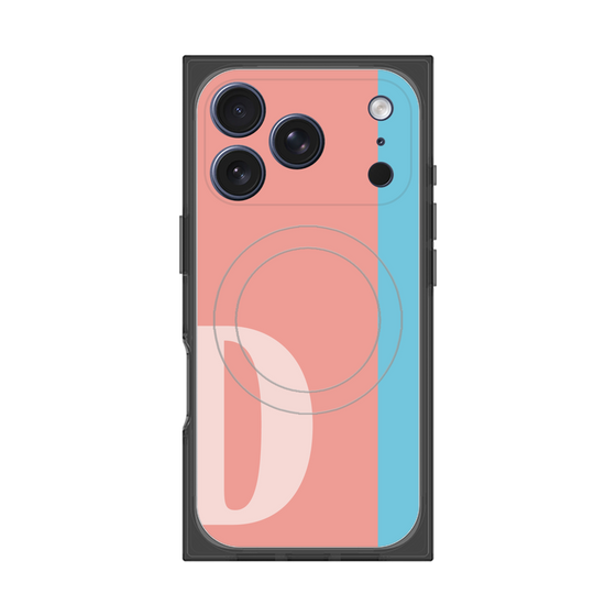 プレミアムスクエアケース with MagSafe［ オリジナル - initial color line - D pink ］