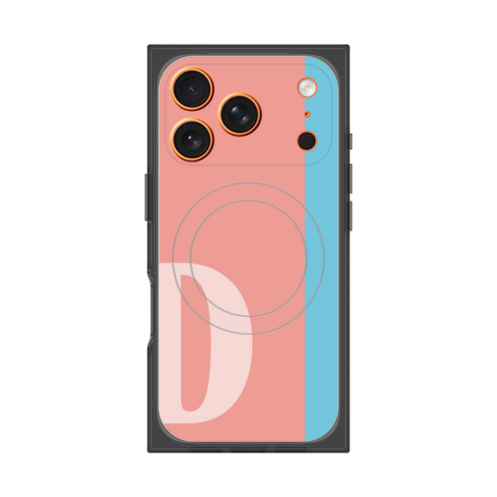 プレミアムスクエアケース with MagSafe［ オリジナル - initial color line - D pink ］