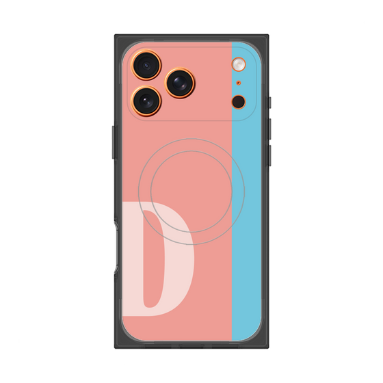 プレミアムスクエアケース with MagSafe［ オリジナル - initial color line - D pink ］