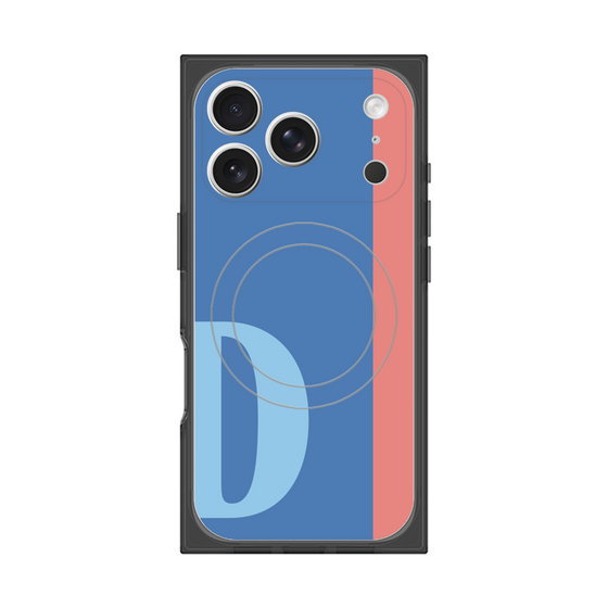 プレミアムスクエアケース with MagSafe［ オリジナル - initial color line - D blue ］