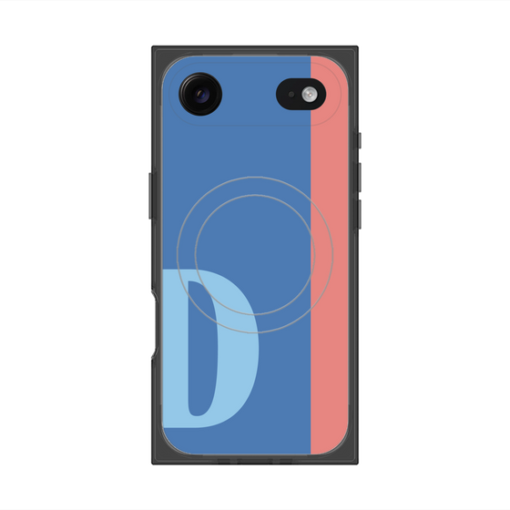 プレミアムスクエアケース with MagSafe［ オリジナル - initial color line - D blue ］