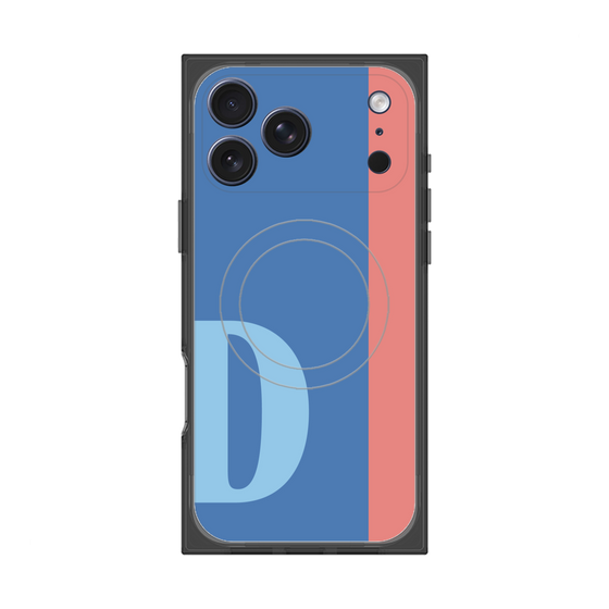 プレミアムスクエアケース with MagSafe［ オリジナル - initial color line - D blue ］