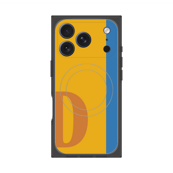 プレミアムスクエアケース with MagSafe［ オリジナル - initial color line - D orange ］