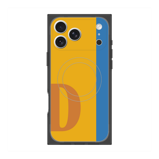 プレミアムスクエアケース with MagSafe［ オリジナル - initial color line - D orange ］