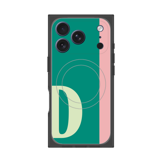 プレミアムスクエアケース with MagSafe［ オリジナル - initial color line - D green ］
