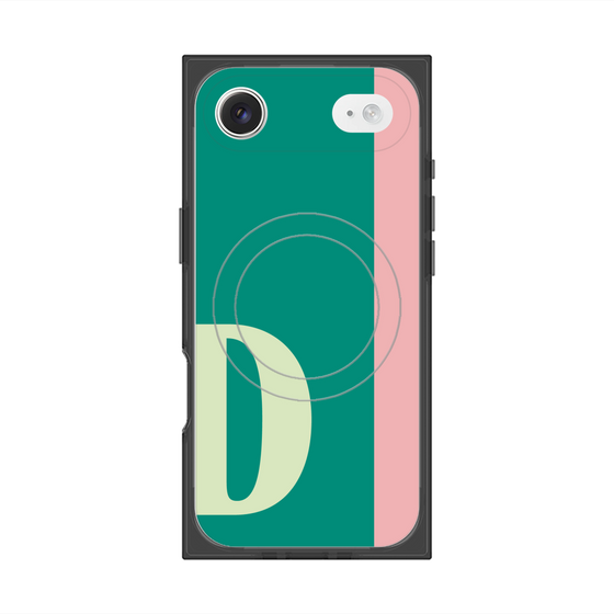 プレミアムスクエアケース with MagSafe［ オリジナル - initial color line - D green ］