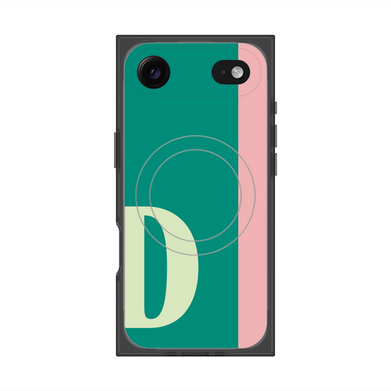 プレミアムスクエアケース with MagSafe［ オリジナル - initial color line - D green ］