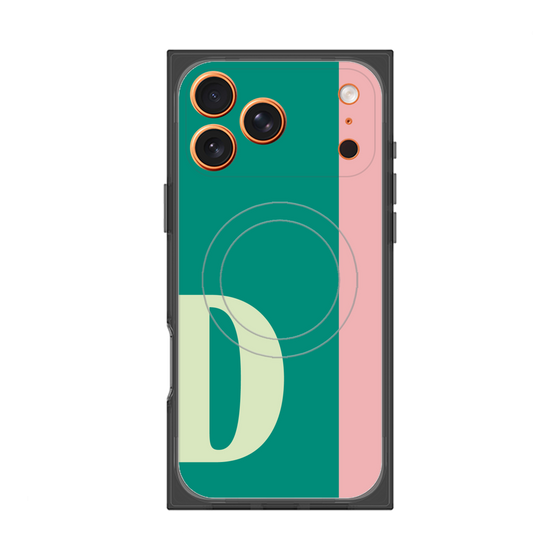 プレミアムスクエアケース with MagSafe［ オリジナル - initial color line - D green ］