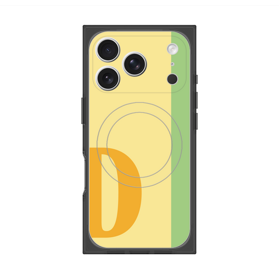 プレミアムスクエアケース with MagSafe［ オリジナル - initial color line - D yellow ］