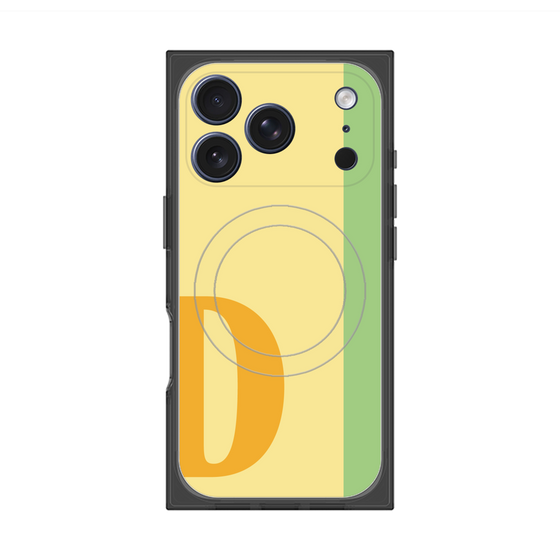 プレミアムスクエアケース with MagSafe［ オリジナル - initial color line - D yellow ］